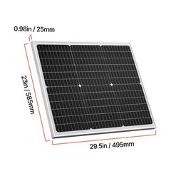 50W 12V Mono Solar Battery Charger with Upgraded MPPT & IP65 Waterproof