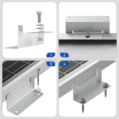 Solar Panel Z Brackets Aluminum Lightweight Corrosion Free RV Trailer Van Yacht