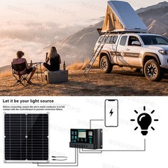 10000W Power Inverter Solar Generator With 300W Solar Panel Home Complete Set8yH