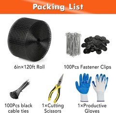 6in x 120ft Bird Critter Kits Guard Coated Wire Mesh for Bird Critters Control