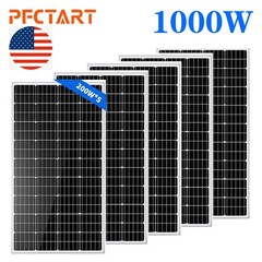 1000W Solar Panel High Efficiency 12V 200W Moncrystalline For RV Boat Home