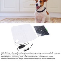 ­Solar Panel Heating Blanket 12V 50W Rapid Uniform Heating Soft Pet Heating Pad