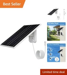23% High Efficiency USB-C Solar Panel for Outdoor Cameras – Easy Installation