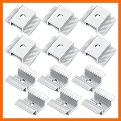 12 Pack Solar Panel Mid Clamps 1.06 Inch Solar Panel Bracket Aluminium Mounti…