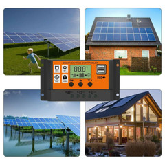100A MPPT Solar Panel Kit Regulator Charge Controller Auto Focus Tracking 12/24V