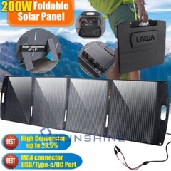 100W 200W Watt Solar Panel MC4 Type-C Mono 12V Fold Home RV Camping PV Off Grid
