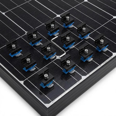12-Pack Black Aluminum 30Mm/35Mm Solar Panel End Clamps for Standard Unistrut