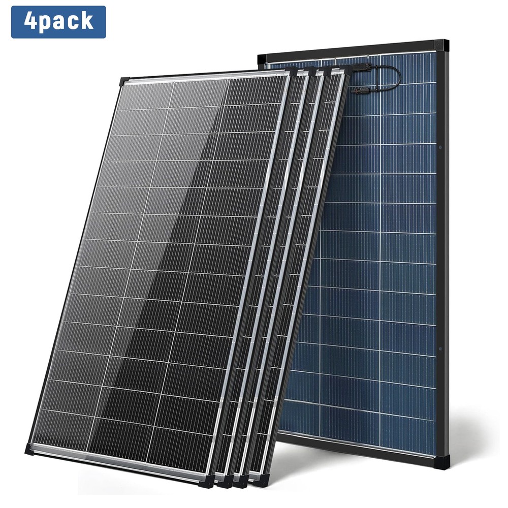 4*200W(800W)Solar Panel Bifacial Mono PV 12V N-Type RV Roof Home Off-Grid Power