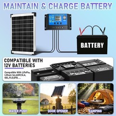 Mantenedor del cargador de bateria solar 20 W Y 12 V Impermeable Para Coche