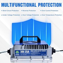 36V 25A Golf Cart Lithium LiFePO4 Battery Smart Charger Trolling Motor Used