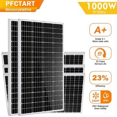 12V 1000W Solar Panel Complete Kit Mono Caravan Camping Power Charging Battery