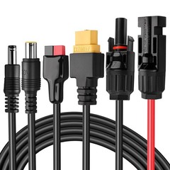 4-in-1 Solar Extension Cable XT60 Female to Solar Panel Connector Adapter