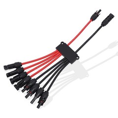 4 Way MC4 Solar Panel Parallel Connector Y Branch Splitter 10AWG Cable