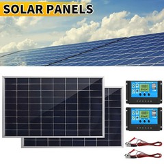 2PCS Portable 12V Flexible Solar Panel Mono Power Camping Home RV Battery Charge