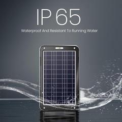 12W Solar Panel Battery Trickle Charger for Car, RV, and Motorcycle Maintenance