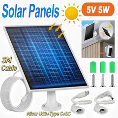 5W 5V Mono Solar Panel for Trail Camera Game Camera Hunting Camera with Stand