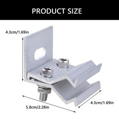 4pcs Pre Assembled Aluminium Clamps for Solar Structure Installation Designs