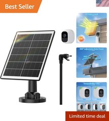 Solar Panel Works for Arlo Pro and Pro 2, 11.8Ft Outdoor Power Charging Cable…