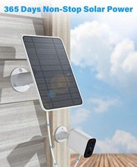Monocrystalline Solar Panel with Adjustable Mounting for Arlo Security – 4 Pack