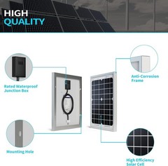 High Efficiency 5W Solar Panel for 12V Battery Charging – Compact & Durable