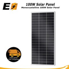 100W 12V Monocrystalline Solar Panel for RV, Boat, Marine, Cabin, Solar Project.