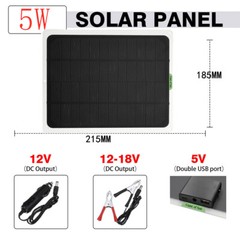 20W Solar Panel 12V Trickle Charger Battery Charger Kit Maintainer Boat RV Car