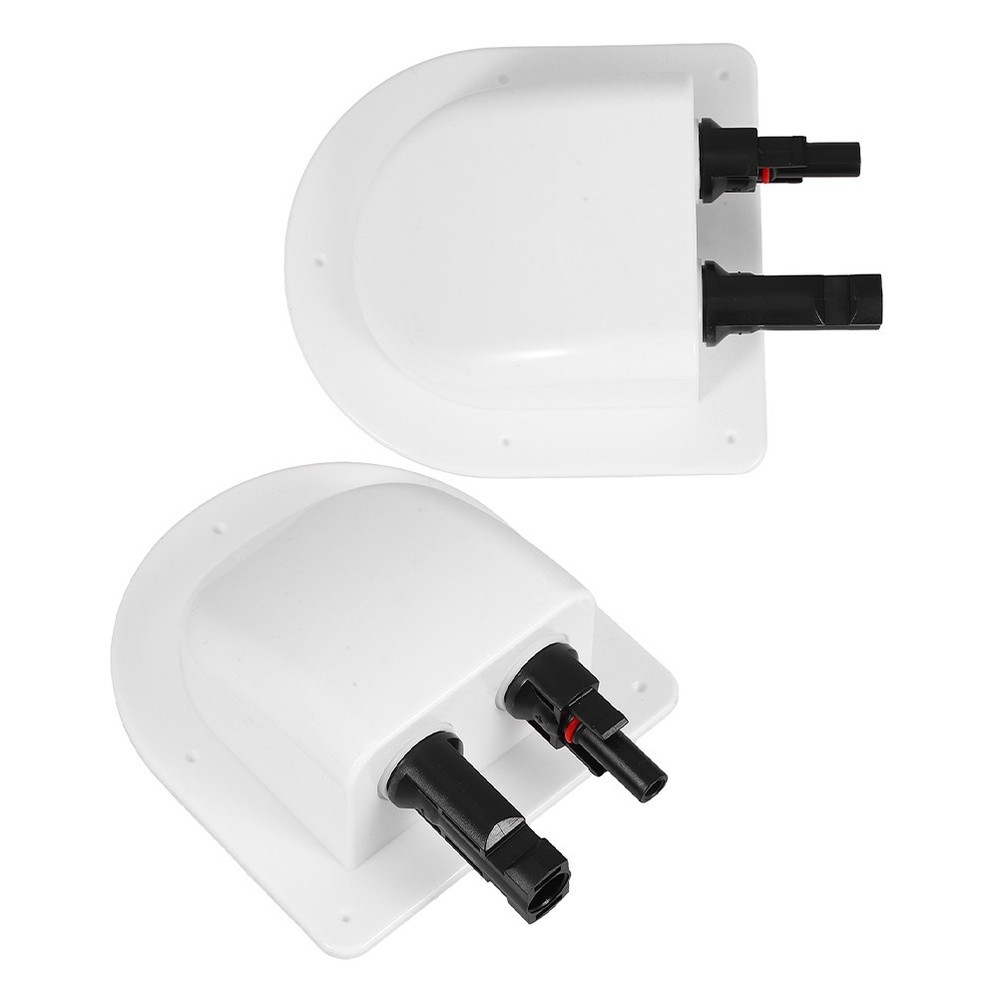 2 Pcs ABS Solar Cable Entry Gland Dual Wire Entry Housing For Solar Panel Wiring