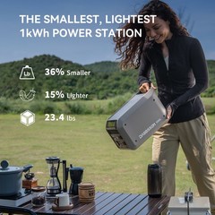 Dabbsson 1008Wh 1200W Portable Power Station Solar Generator for Camping Home US