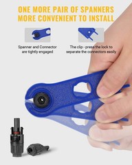12 PCS Solar Connectors with Spanners Solar Panel Cable Connectors 6 Pairs Ma…
