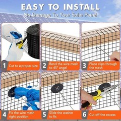 Heavy Duty PVC Coated Mesh Solar Panel Guard DIY Critter Proof Installation Kit