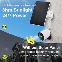 Solar Panel SimpliSafe Outdoor Camera Series 2, IP65 360° Adjustable No Battery