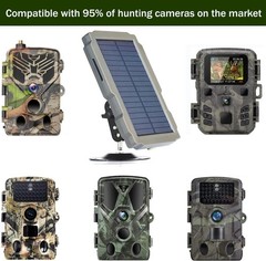 Trail Camera Solar Panel, Solar Battery Charger Kit 12V/1A 6V/2A with Build-i…