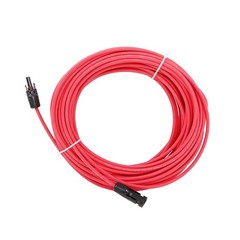 Red + Black Solar Panel Wire Weatherproof Cable 20M 4mm² With M4 Connector