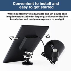 10W Solar Panel USB C Power for Outdoor CCTV Camera Security Cam Battery Charger