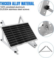 45-Inch Aluminum Solar Mounting Brackets – Adjustable for Various Applications