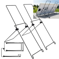 2PCS Portable Solar Panel Bracket PV Accessories Foldable Carbon Steel Bracket