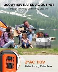 300W Rated Solar Generator, Portable Power Station with Solar Panel