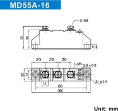 50A Solar Diode Anti-Reverse 12V 24V 48V Car PV Backfeed Protection MD 55A-16