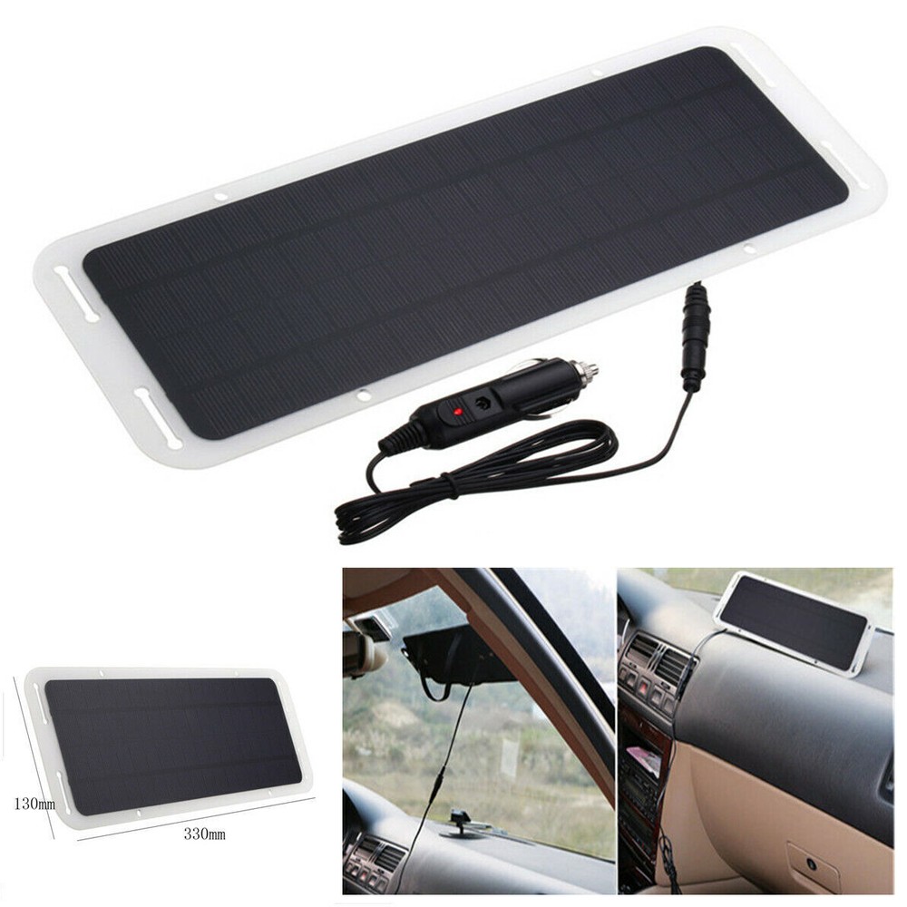 12V 5W Car Battery Solar Panel Portable Solar Power Monocrystal Backup Charger