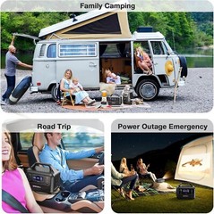 Portable Power Station 300W, 230Wh LiFePO4 LFP Battery, 1.5hrs Fast Charging,…