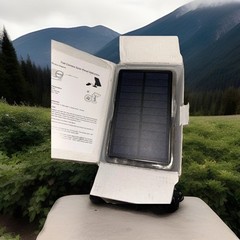 Solar Panel Power Bank, Rechargeable, Weather Proof, Overheat Protection