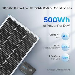 Renogy 100W Solar Panel Starter Kit Monocrystalline