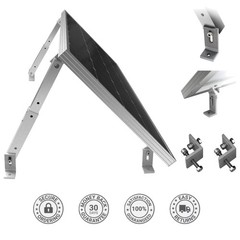Adjustable Solar Panel Tilt Mount Bracket for 150W Roof, RV, Boat – Silver