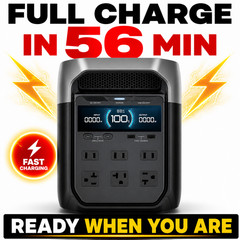 Portable Power Station Delta 3 Classic, 1024Wh Lifepo4 Battery, 1800W AC/100W US