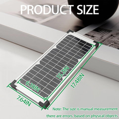 FM123 10 Watt Solar Panel Kit Fit for Mighty Mule Automatic Gate Openers, 12V Po