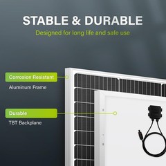 Compact 80W High-Efficiency Solar Panel with MC4 Connectors – Ideal for Outdoors