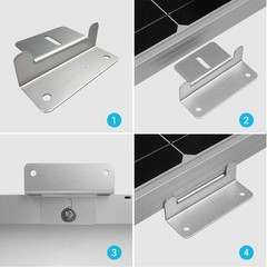 Versatile 4 Count Z Brackets – Ideal Solar Panel Mounting for Irregular Surfaces