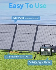 8.5Ft Solar Connector 3-in-1 XT60 DC5521 Anderson Adapter Solar Charge Cable
