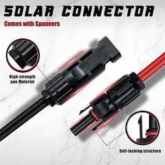 24 PCS Solar Connectors Male & Female Panel Cable Connectors with 2Pcs Spanne…