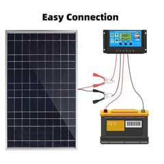 Trickle 30W Solar Panel 12V Charger Battery Charger Kit Maintainer Boat Car RV